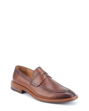 Warfield & Grand Savoy Apron Toe Penny Loafer - Brown