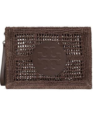 Tory Burch Ella Hand Crochet Wristlet - Metallic