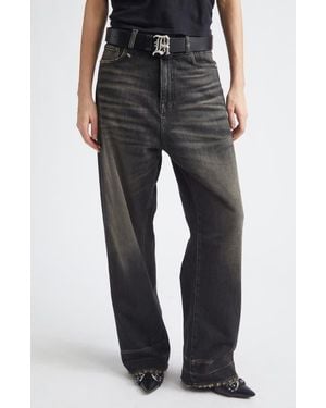 R13 Venti Baggy Wide Leg Jeans - Black