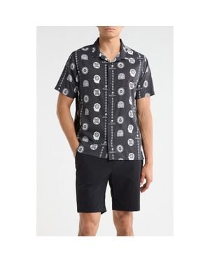 Roark Bless Up Trail Performance Short Sleeve Button-Up Shirt - Black