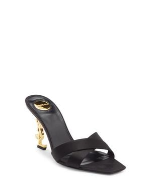 Saint Laurent Opyum Slide Sandal - Black
