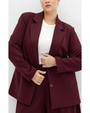 City Chic Galactic Ponte Blazer - Purple