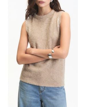 DELUC Myles Rhinestone Embellished Sweater Vest - Blue