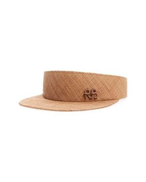 Ruslan Baginskiy Monogram Straw Visor - Brown