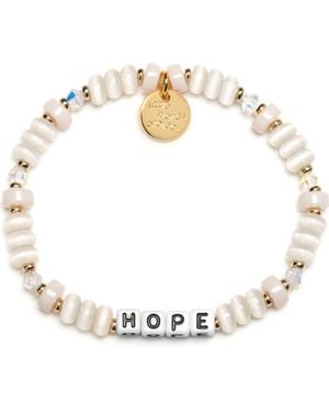 Little Words Project Hope Beaded Stretch Bracelet - Metallic