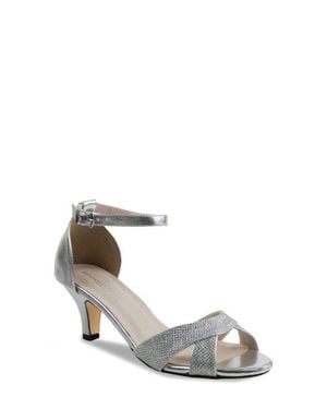 Touch Ups Clementine Kitten Heel Ankle Strap Sandal - White