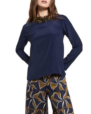 Ottod'Ame Silk-Blend Blouse - Blue