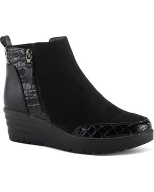 Flexus by Spring Step Kimberlyann Wedge Bootie - Black