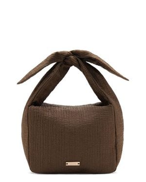 Mango Heidi Knotted Top Handle Bag - Brown