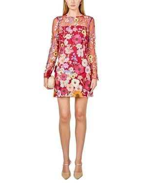 Endless Rose Floral Embroidered Long Sleeve Minidress
