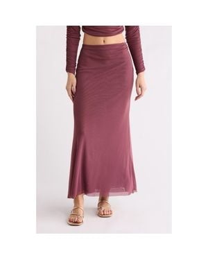 ViX Amira Mesh Cover-Up Midi Skirt - Red