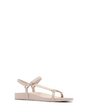 Frankie Bronte Waterproof Ankle Strap Slide Sandal - Pink