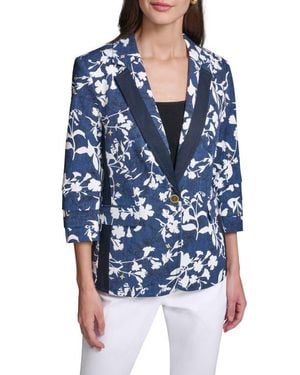 KARL LAGERFELD Floral Print Blazer - Blue