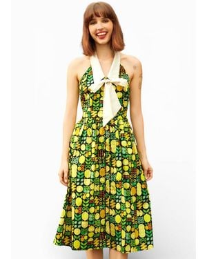 ModCloth Main Squeeze Mod Midi Dress - Green
