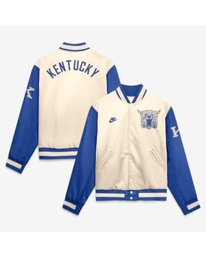 Nike Royal Kentucky Wildcats Legacy Full-Snap Bomber Jacket - Blue