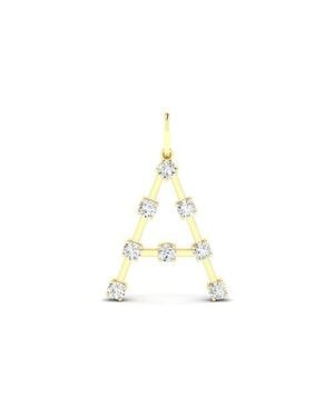Everlee Orbit Letter A Lab Diamond Charm - White