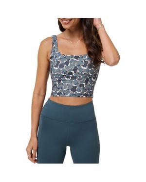 Travis Mathew Moveknit Camouflage Crop Tank - Blue