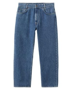 Mango Relaxed Straight Leg Jeans - Blue