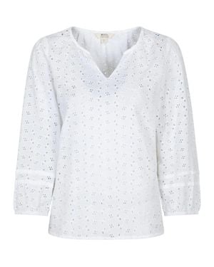 Mountain Warehouse Broderie Lightweight 3/4 Sleeve Casual Shirt - White