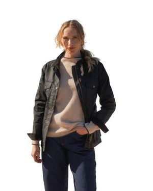 Celtic & Co. British Waxed Cotton Belted Jacket - Blue