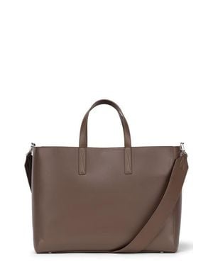 CALPAK Haven Faux Leather 15-Inch Laptop Tote - Brown