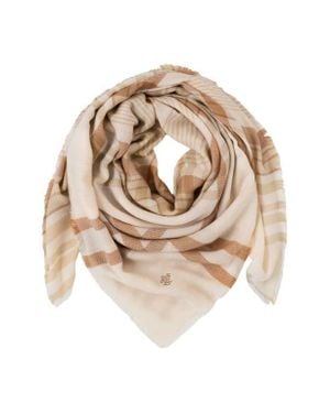 Ralph Lauren Plaid Lightweight Scarf - Natural