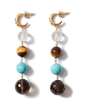 Chan Luu Alto Semiprecious Stone Linear Drop Earrings - White