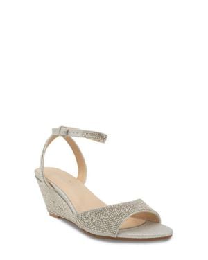 Touch Ups Moxie Ankle Strap Wedge Sandal - White