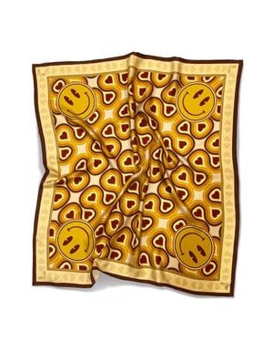 Henelle Large Silk Scarf - Metallic