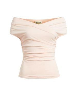 Open Edit Crossover Off The Shoulder Top - Natural