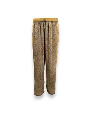 Monzlapur Paisley Motif Pant With Stripe - Natural