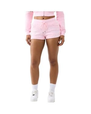 TRUE RELIGION Embroidered Tiger Joey Shorts - Pink
