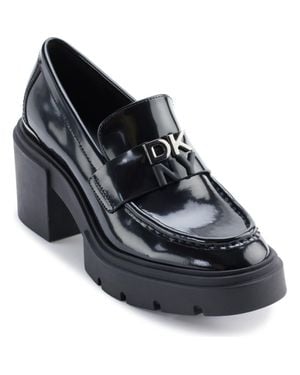DKNY Texas Platform Bit Loafer - Black