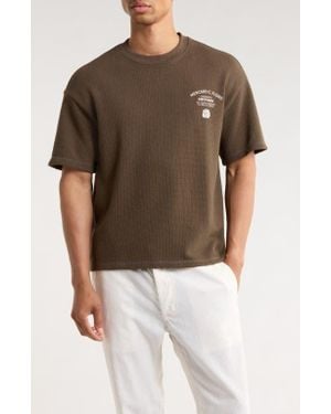 PacSun Mercado Oversize Waffle Graphic T-Shirt - Brown