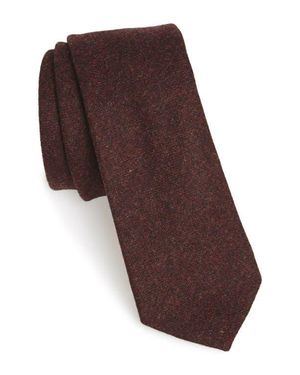 W.r.k. Solid Wool Tie - Brown