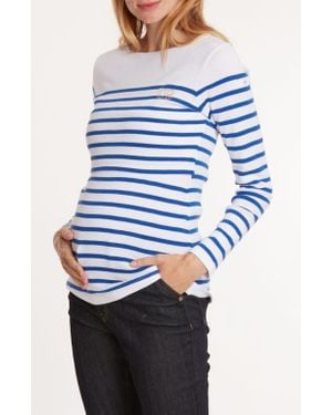 Cache Coeur Benodet Maternity And Nursing Sailor Shirt - Blue