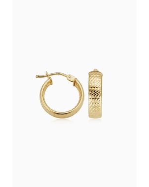 Oradina 18K Moto Mini Hoops - Metallic