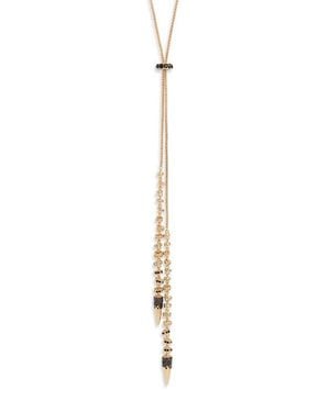 Open Edit Fishtail Cubic Zirconia Lariat Y-Necklace - Multicolor