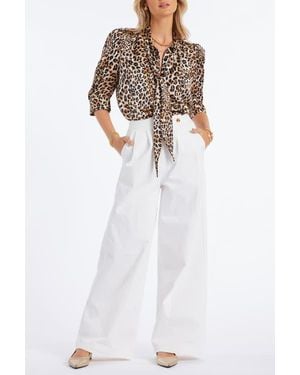 Bishop + Young Alessandro Wide Leg Pant - White