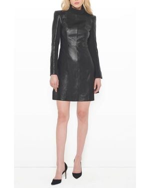 AS by DF The Lbd Upcycled Leather Dress - Black
