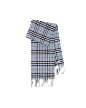 Burberry Kids' Check Cashmere Scarf - Blue