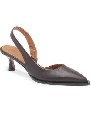 Atp Atelier Desana Slingback Pointed Toe Half D'Orsay Pump - Gray