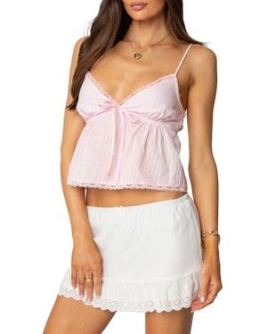 Edikted Tillie Cotton Babydoll Top - Purple