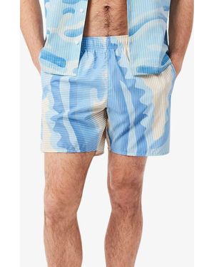 Lacoste Print Swim Trunks - Blue