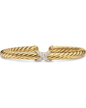 David Yurman Cablespira Flex Diamond X Bracelet, 6Mm - Metallic