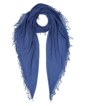 Chan Luu Fringe Cashmere & Silk Scarf - Blue
