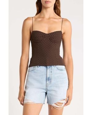 Reformation Danika Button-Up Camisole - Brown