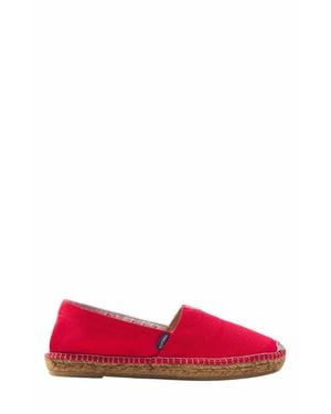 VISCATA Barceloneta Canvas Espadrille Flats - Red
