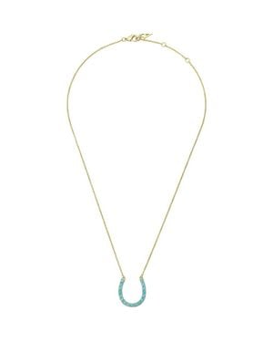 Native Gem Lucky Horseshoe Necklace - Metallic