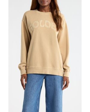 Marine Layer Cloud 9 Fleece Oversize Crewneck Sweatshirt - Natural